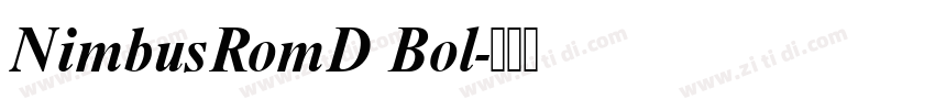 NimbusRomD Bol字体转换 NimbusRomD Bol字体转换